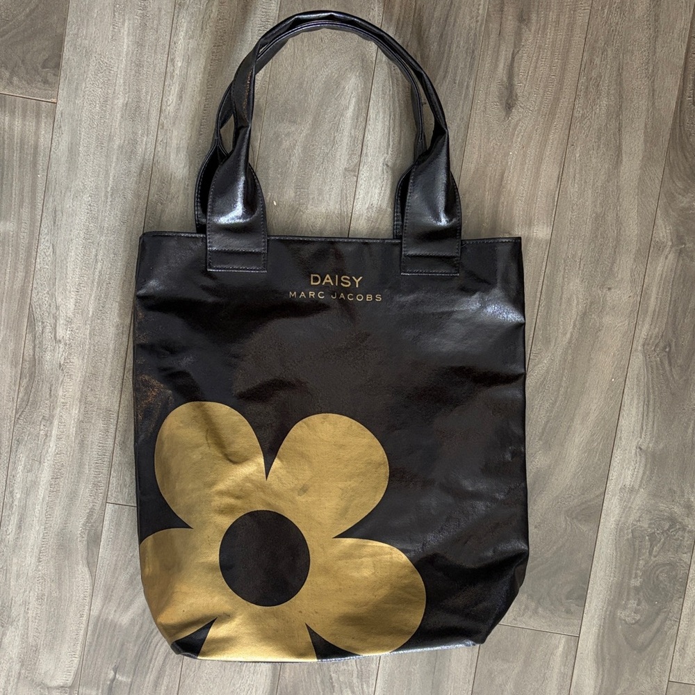 Marc Jacobs Black and Gold Daisy Tote